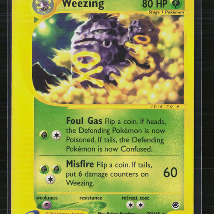 Pokemon 2002 Expedition Base Set Weezing #70/165