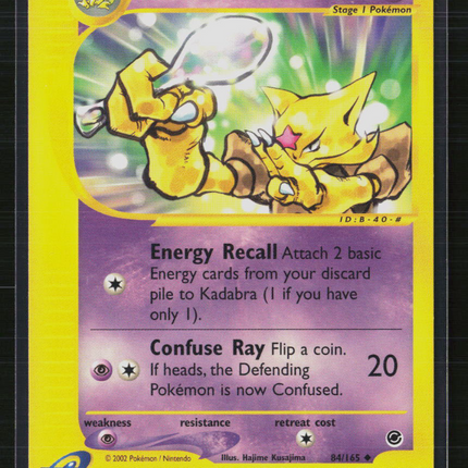 Pokemon 2002 Expedition Base Set Kadabra #84/165