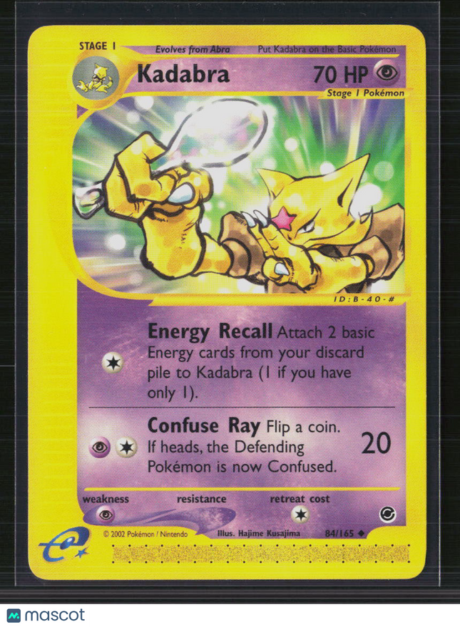 Pokemon 2002 Expedition Base Set Kadabra #84/165