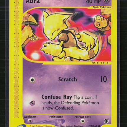 Pokemon 2002 Expedition Base Set Abra #93/165