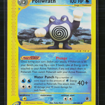 Pokemon 2002 Expedition Base Set Poliwrath #60/165