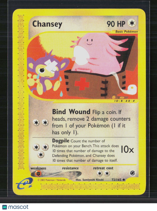 Pokemon 2002 Expedition Base Set Chansey #72/165