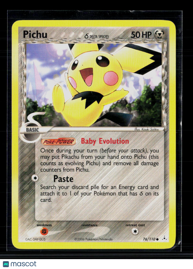Pokemon 2006 EX Holon Phantoms Pichu #76/110
