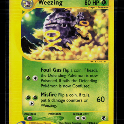 Pokemon 2002 Expedition Base Set Weezing #70/165