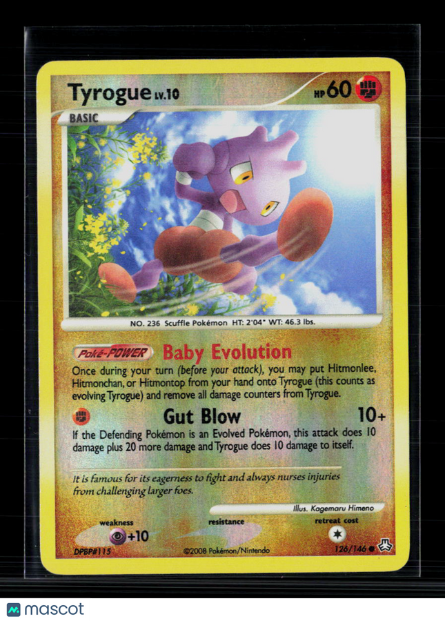 Pokemon 2008 Legends Awakened Tyrogue #126/146