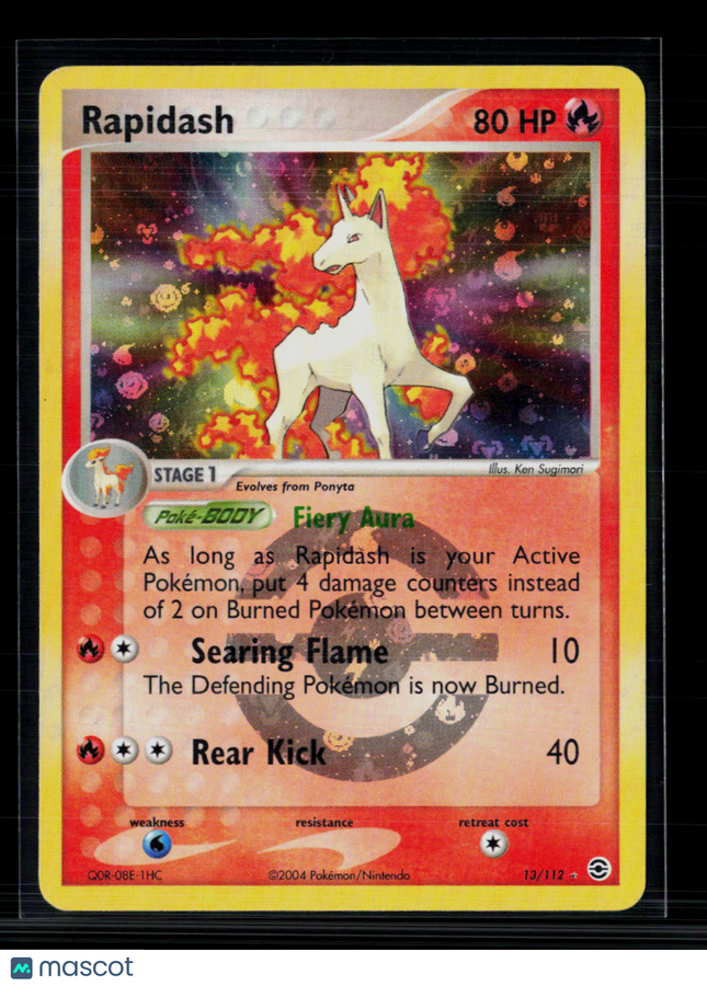 Pokemon 2004 EX FireRed & LeafGreen Rapidash #13/112 Reverse Holo