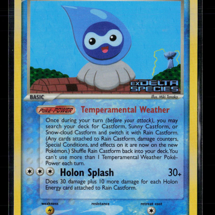 Pokemon 2005 EX Delta Species Rain Castform #26/113 Reverse Holo