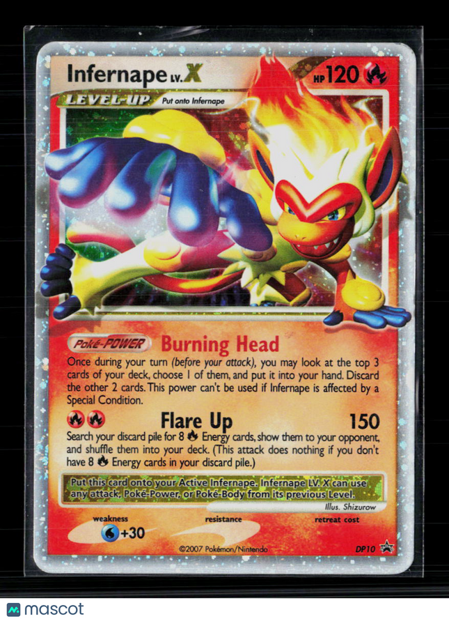 Pokemon 2007 Diamond & Pearl Infernape LV.X #DP10