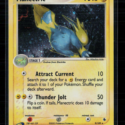 Pokemon 2003 EX Ruby & Sapphire Manectric #9/109