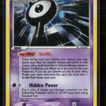Pokemon 2005 EX Unseen Forces Unown #L/28