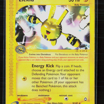 Pokemon 2002 Expedition Base Set Elekid #9/147