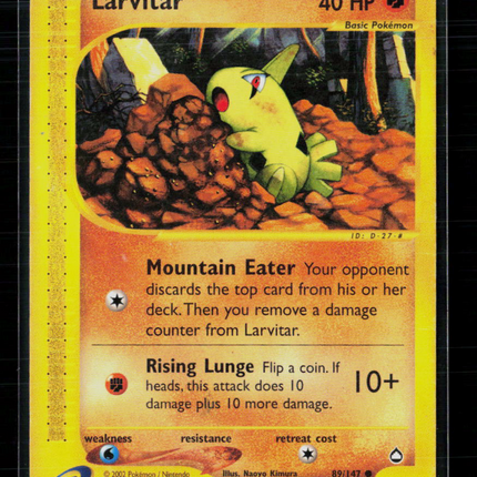 Pokemon 2002 Expedition Base Set Larvitar #89/147