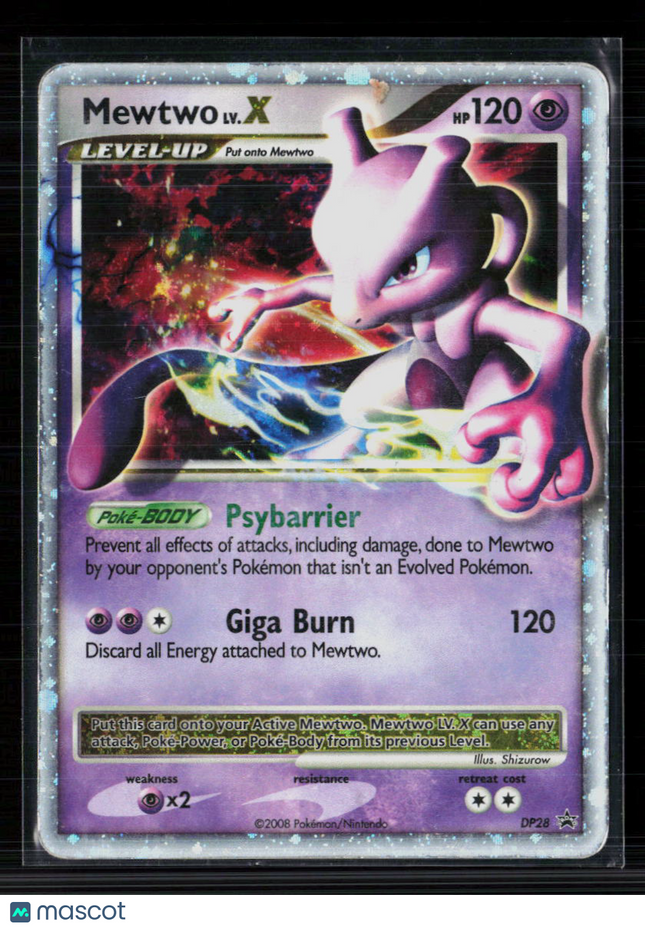 Pokemon 2008 DP Mewtwo LV.X #DP28