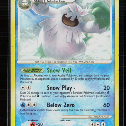 Pokemon 2012 Legends Awakened Abomasnow #12/100