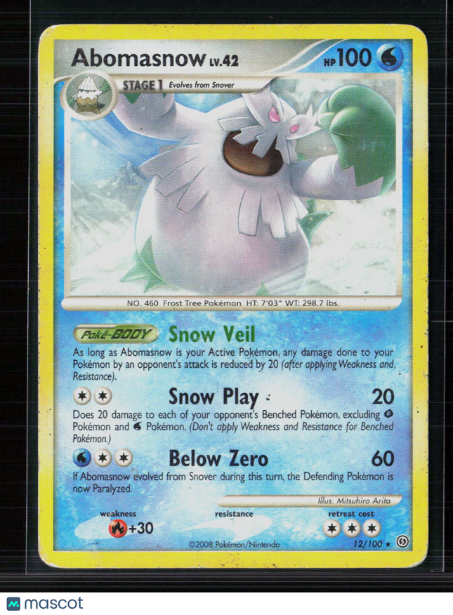 Pokemon 2012 Legends Awakened Abomasnow #12/100