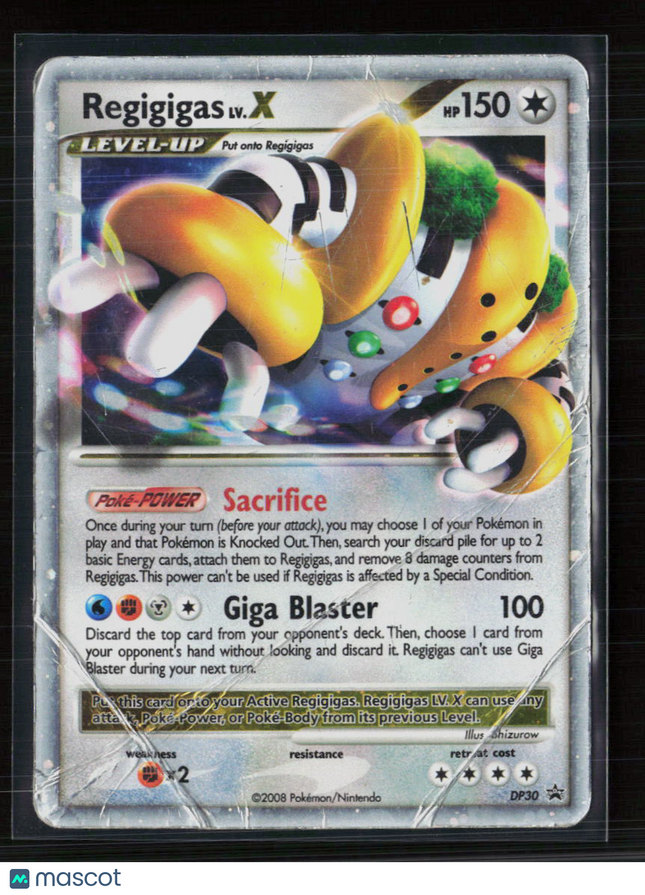 Pokemon 2008 DP Regigigas LV.X #DP30 DMG