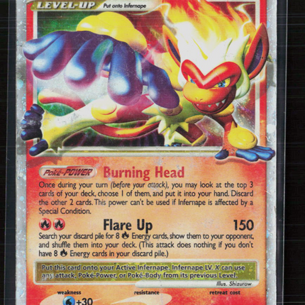 Pokemon 2007 Diamond & Pearl Infernape LV.X #DP10 DMG