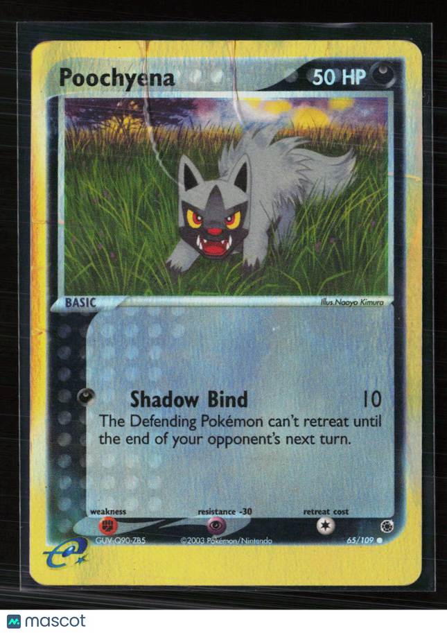 Pokemon 2003 EX Ruby & Sapphire Poochyena #65/109 DMG