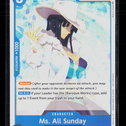 One Piece Ms. All Sunday Promotion Pack One Piece Promotion Cards OP01-079
