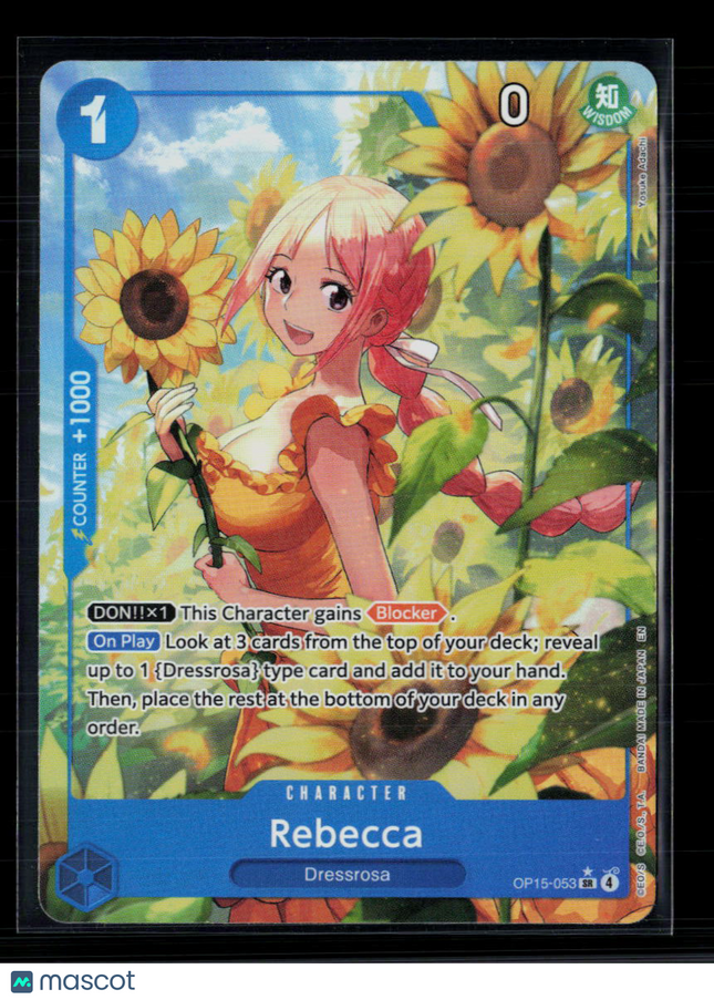 One Piece Rebecca (Alternate Art) Adventure on Kami's Island SR • OP15-053 Foil