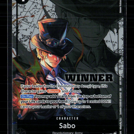 One Piece Sabo (Winner Pack 2026 Vol. 2) One Piece Promotion Cards PR P-105 Foil