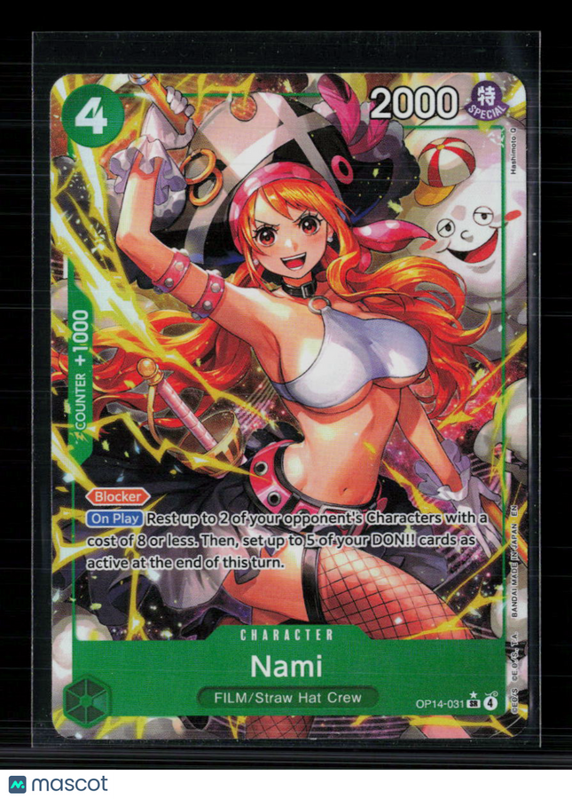 One Piece Nami (Alternate Art) The Azure Sea's Seven SR • OP14-031 Foil