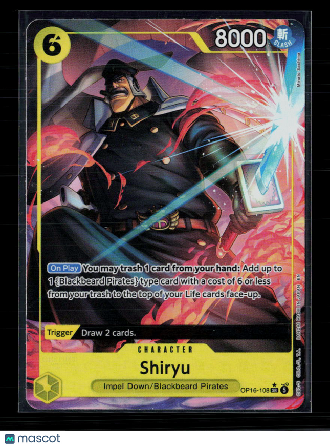 One Piece Shiryu (Full Art) The Time of Battle SR • OP16-108 Foil