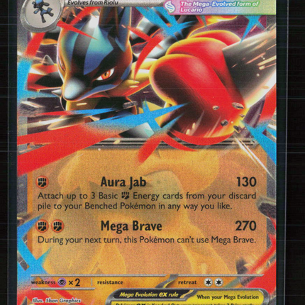 Pokemon 2025 Mega Evolution Mega Lucario EX RR #012