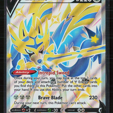 Pokemon 2023 Crown Zenith Zacian V FA #SWSH292