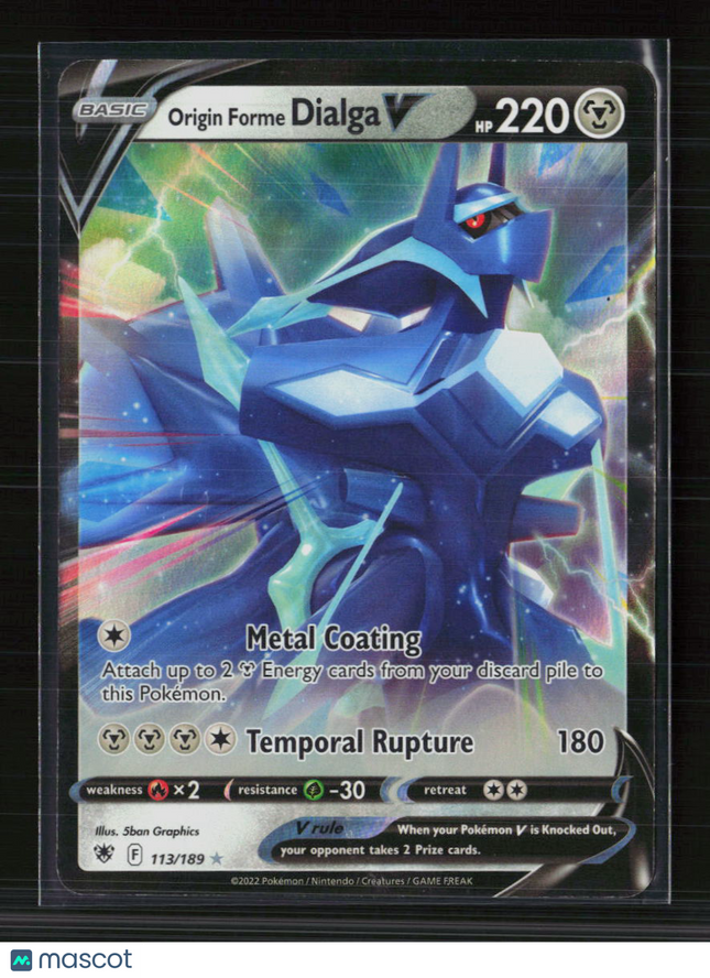 Pokemon 2022 Astral Radiance Origin Forme Dialga V #113/189