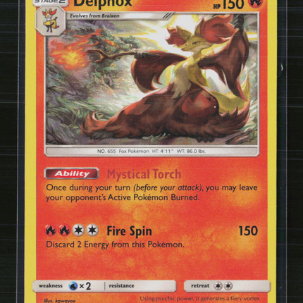 Pokemon 2018 Forbidden Light Delphox #17/131