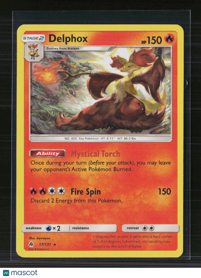 Pokemon 2018 Forbidden Light Delphox #17/131