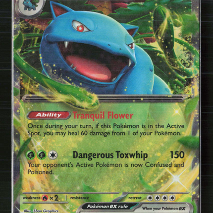 Pokemon 2023 Scarlet & Violet 151 Venusaur EX RR #3/165