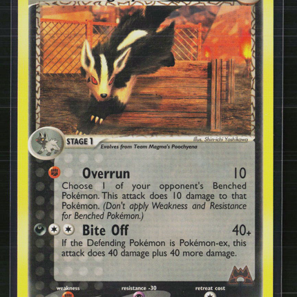 Pokemon 2004 EX Team Magma vs Team Aqua Team Magma's Mightyena #21/95