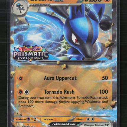 Pokemon 2025 Prismatic Evolutions Lucario EX RR #51/131 Stamp