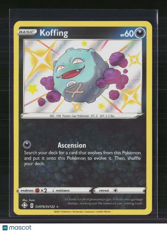 Pokemon 2021 Shining Fates Koffing S #SV076/SV122