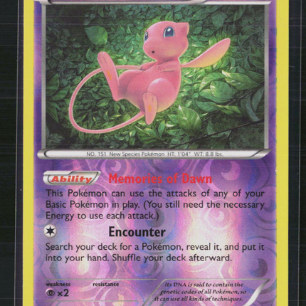 Pokemon 2016 Fates Collide Mew #29/124 Reverse Holo