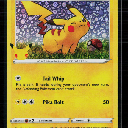 Pokemon 2021 Celebrations Pikachu #SWSH039