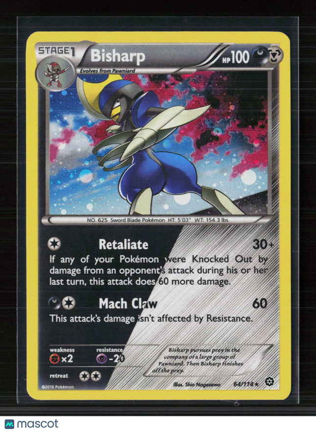 Pokemon 2016 Steam Siege Bisharp #64/114