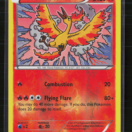 Pokemon 2016 Fates Collide Moltres #9/124 Reverse Holo