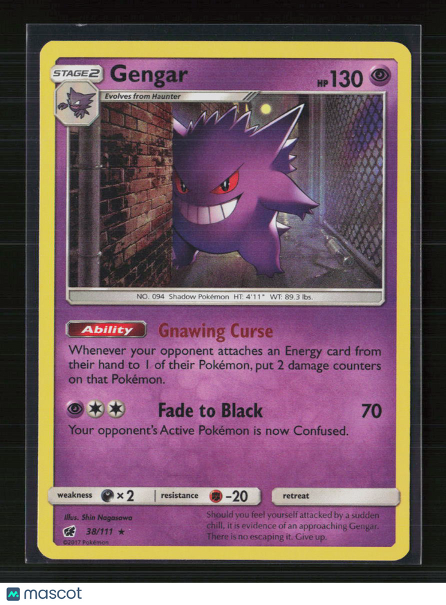 Pokemon 2017 Crimson Invasion Gengar #38/111