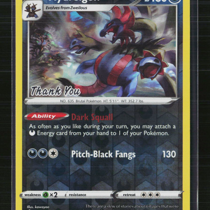 Pokemon 2020 Darkness Ablaze Hydreigon #110/189 (Thank You)