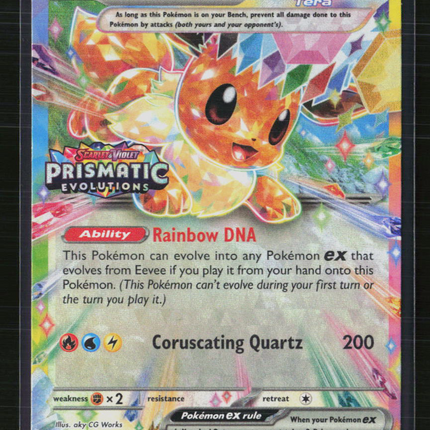 Pokemon 2025 Prismatic Evolutions Eevee EX #75/131 Stamp