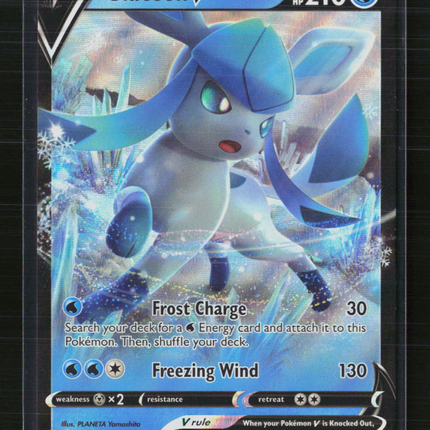 Pokemon 2022 Brilliant Stars Glaceon V #SWSH196