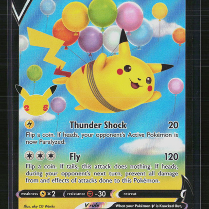 Pokemon 2021 Celebrations Flying Pikachu V #6/25