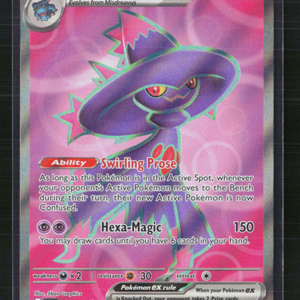 Pokemon 2025 Prismatic Evolutions Mismagius EX SR #112/94