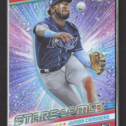 2024 Topps Chrome Stars of MLB Junior Caminero #CSMLB-50 Red RC 69/75
