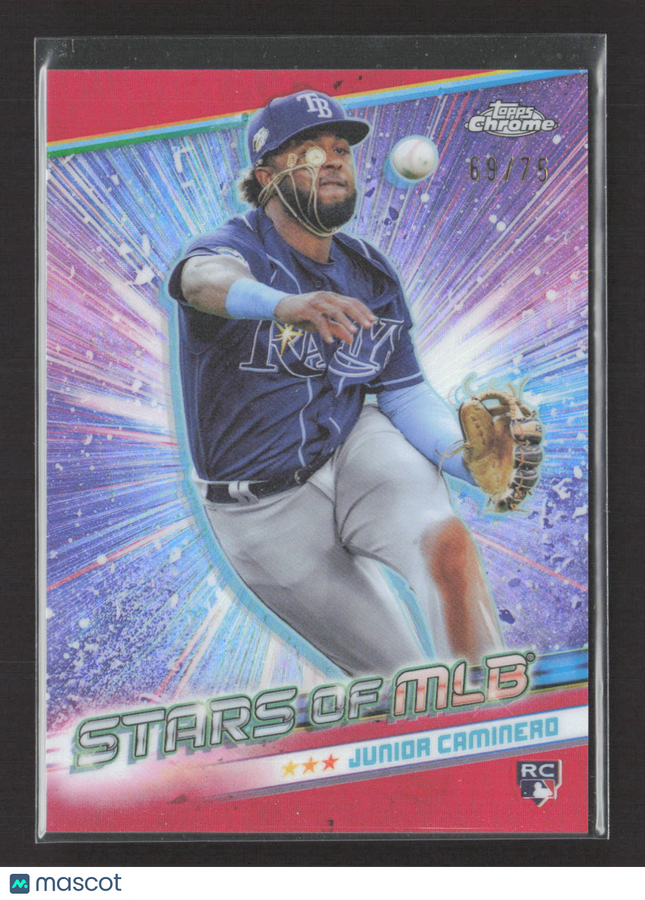 2024 Topps Chrome Stars of MLB Junior Caminero #CSMLB-50 Red RC 69/75