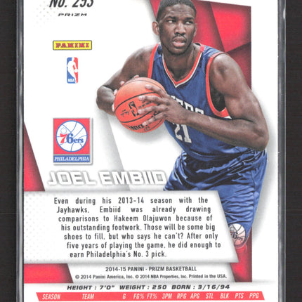2014 Panini Prizm Joel Embiid #253 Red White Blue RC