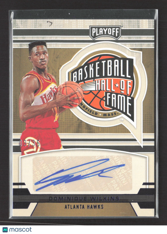 2022 Panini Chronicles Playoff Basketball Dominique Wilkins #HOF-DWL Auto /35